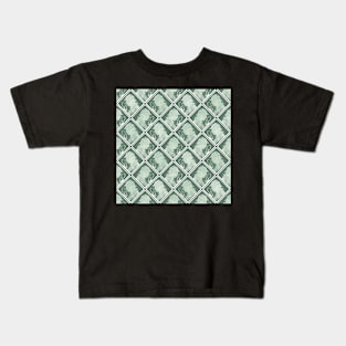 Sherlock Holmes Checker Pattern Hunter Green Kids T-Shirt